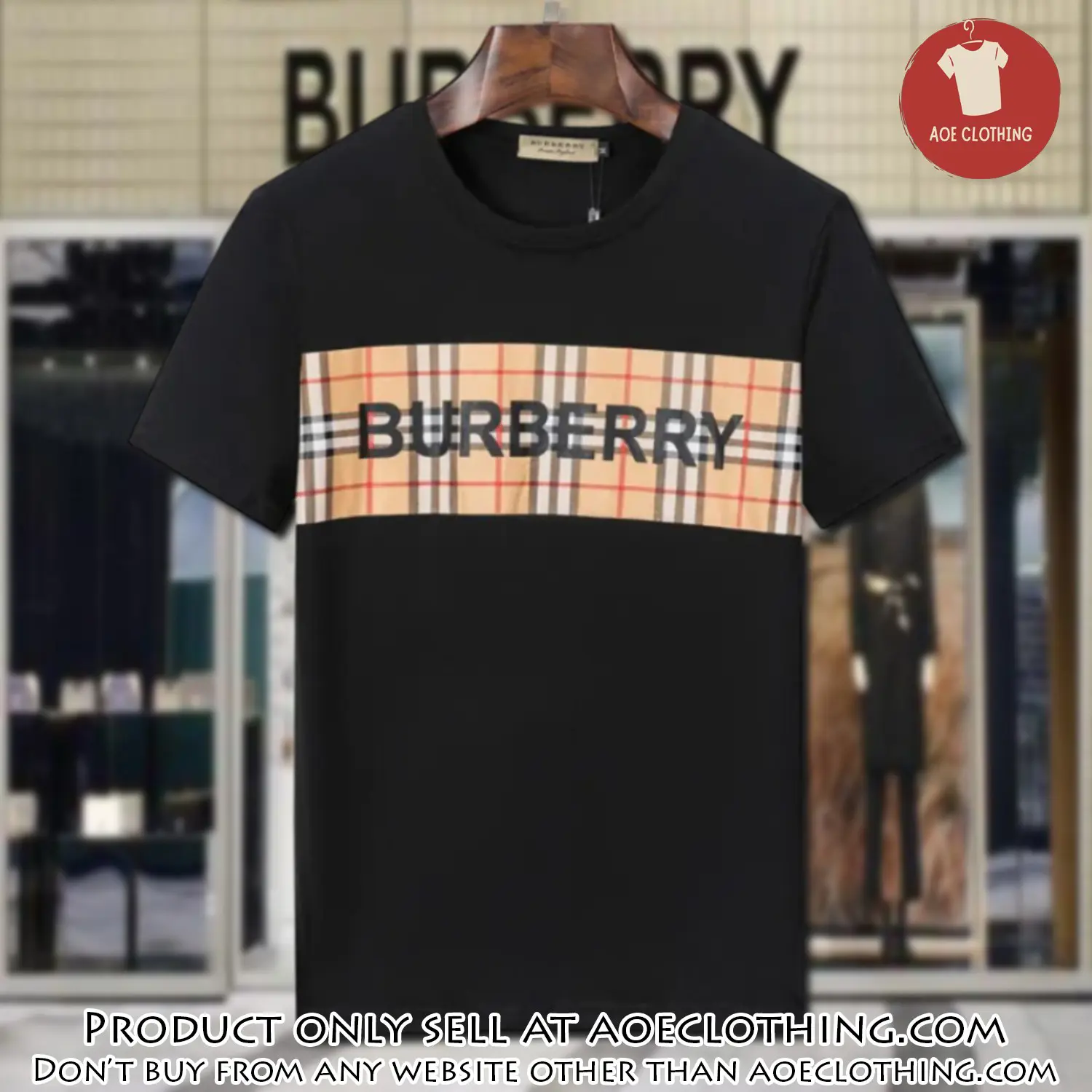 Burberry london black luxury brand tshirt outfit for men women aoe1748281